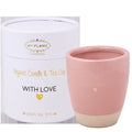 SALE My Flame Lifestyle Soy candle in tea mug Pink With love ❤ — My Flame