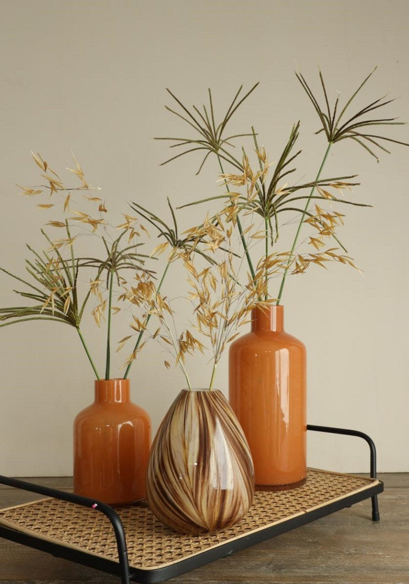 Vase Lily Twist Ø12xh.15cm brown