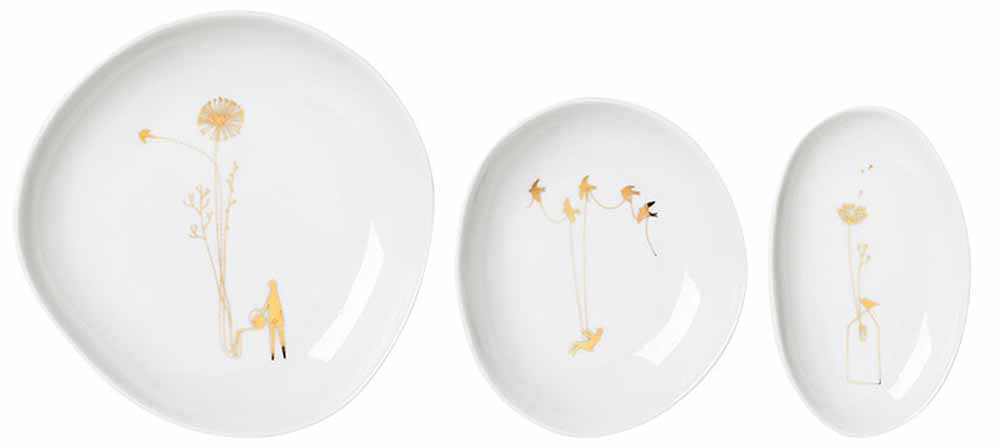 Rader Wonderland Bowl Set. Gold 9x5.5cm to 11x11cm — Räder