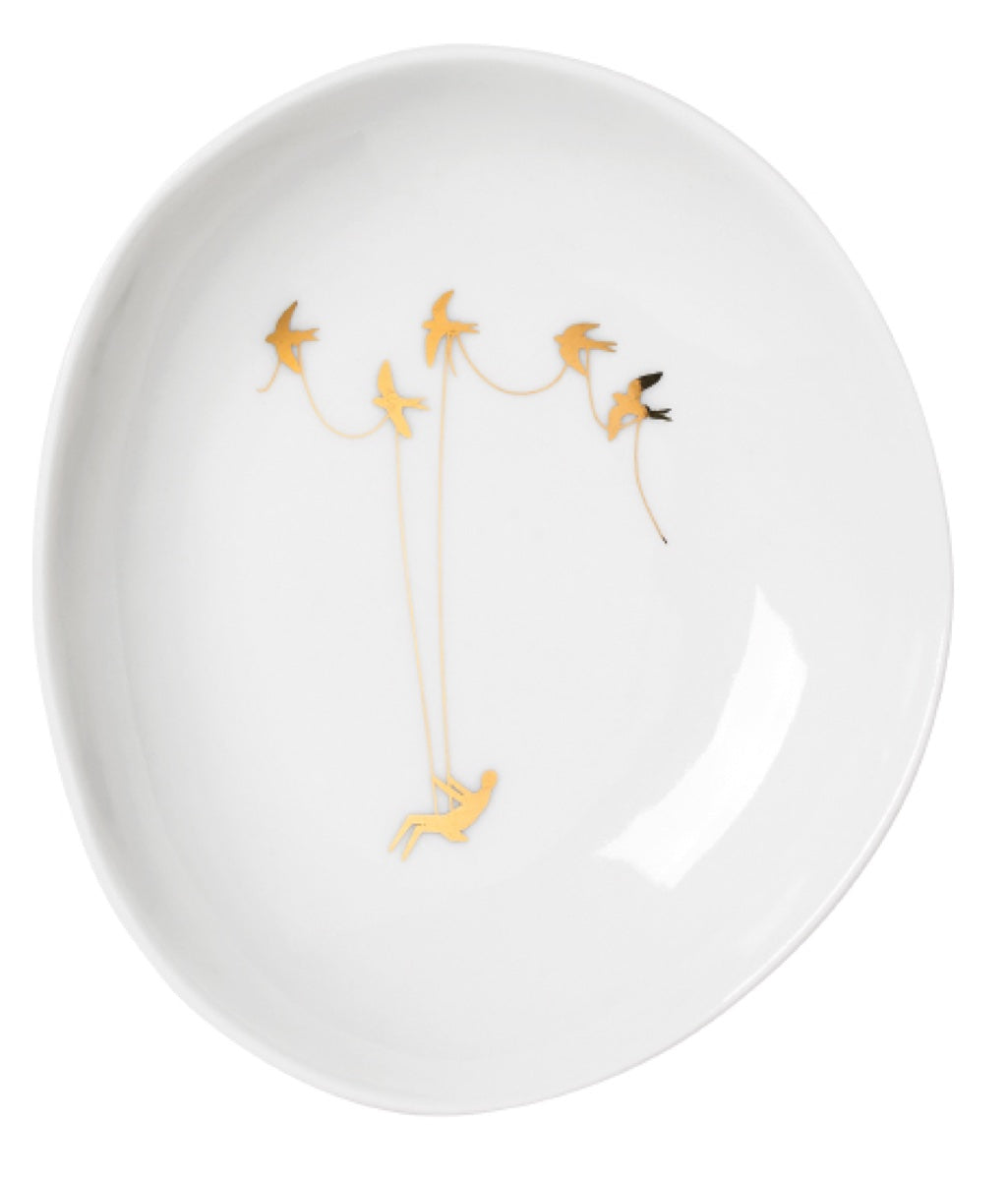 Wonderland Bowl Set. Gold 9x5.5cm to 11x11cm