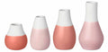 Rader Mini pastel vases Set of 4pcs red Diameter4cm Height.4.5-8cm — Räder