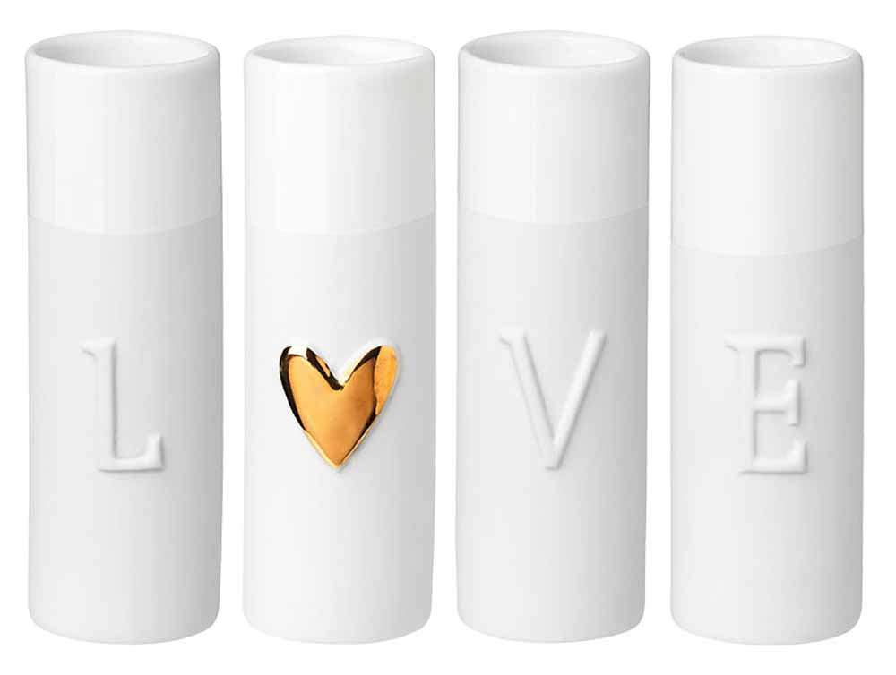 Rader Love Mini vases Set of 4pcs Diameter3.5cm Height.9cm — Räder