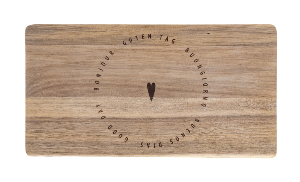 Rader Slate board Good Day/ heart multilingual 26.5x14cm — Räder