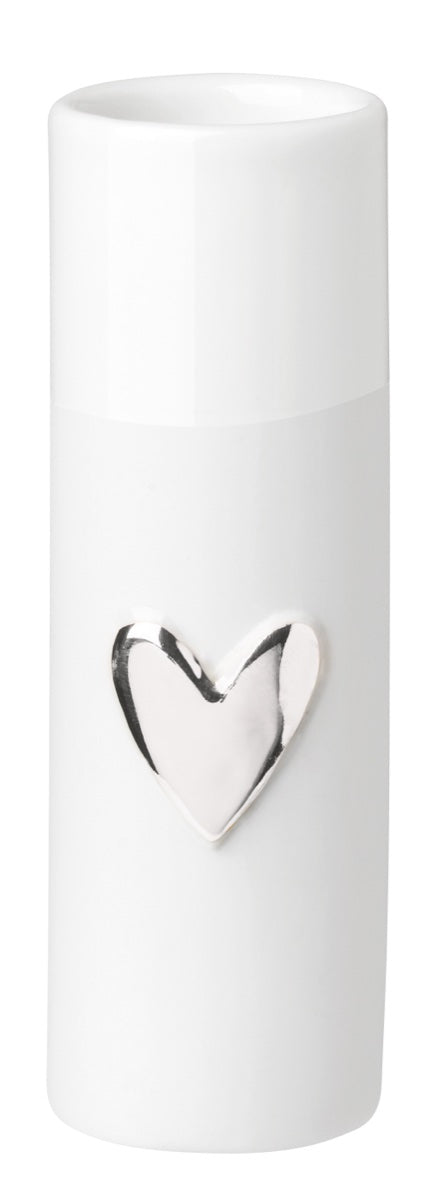 Rader Mini vases heart Set of 2pcs silver Diameter3.5cm Height.9cm — Räder