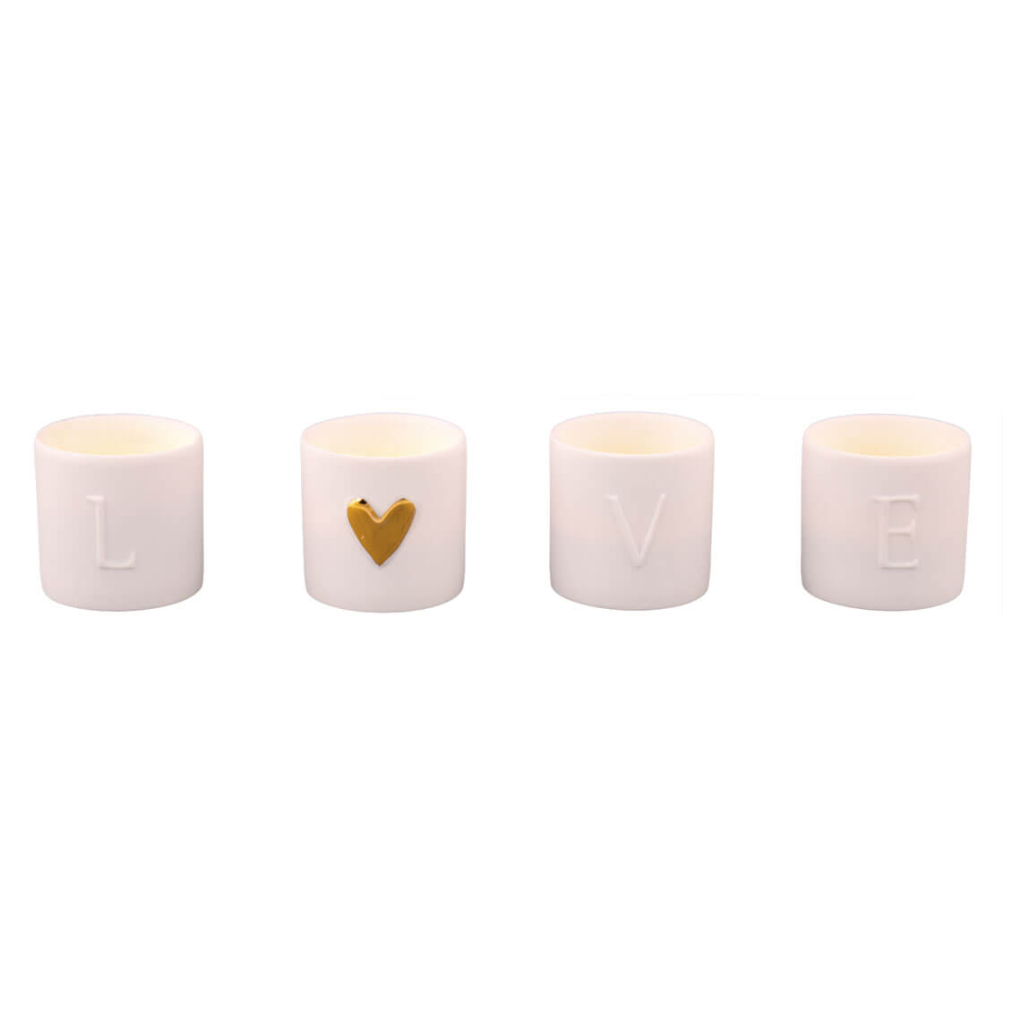 Rader Love ligths Set of 4pcs Diameter4.5cm Height.4.5cm