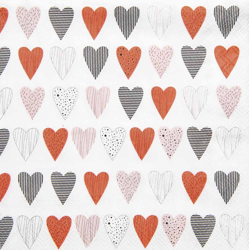 Rader Cocktailnapkin hearts 25x25cm — Räder