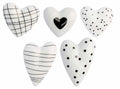 Rader Porcellain hearts black Assortment 45pcs (5pcs each) — Räder