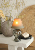 Glass lamp Amber for tealight Ø9 h.16 cm smoke grey