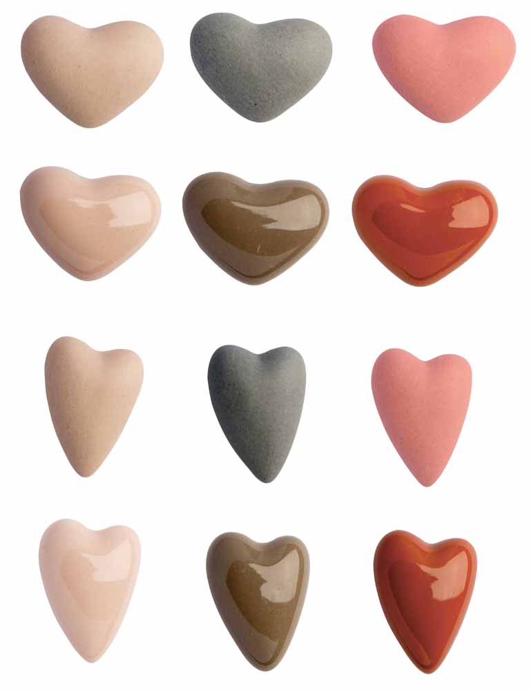Rader Stoneware hearts Display 48pcs (4pcs each design) — Räder