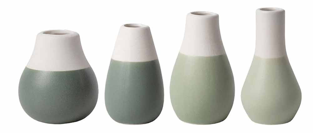 Rader Mini paste vases Set of 4pcs Set green D.4cm Height.4.5-8cm — Räder