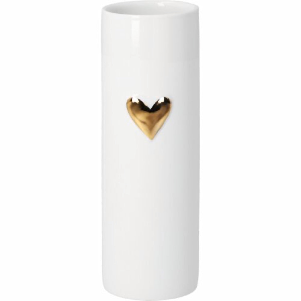 Rader Love vases heart gold Diameter5.5cm H.17cm — Räder