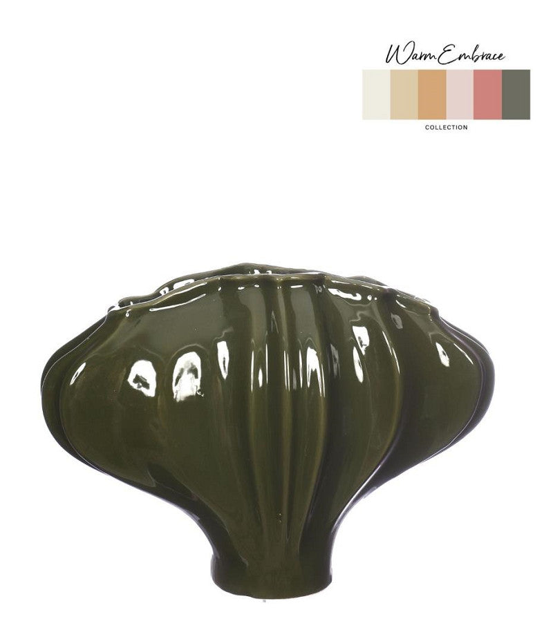 Vase Ayla 27cm x 12cm h 19cm olive