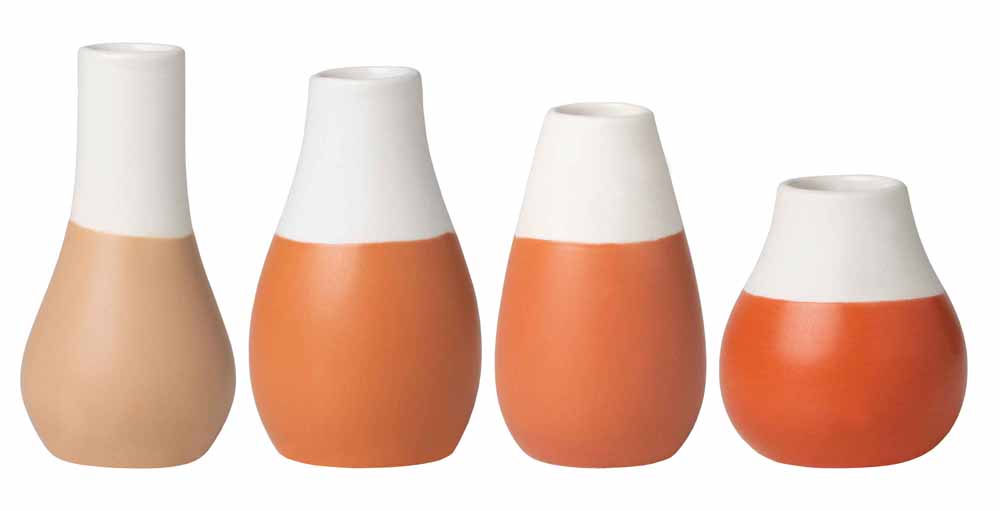 Rader Mini Pastel vase Set of 4pcs Earthtones. D.4cm H.4.5-8cm — Räder