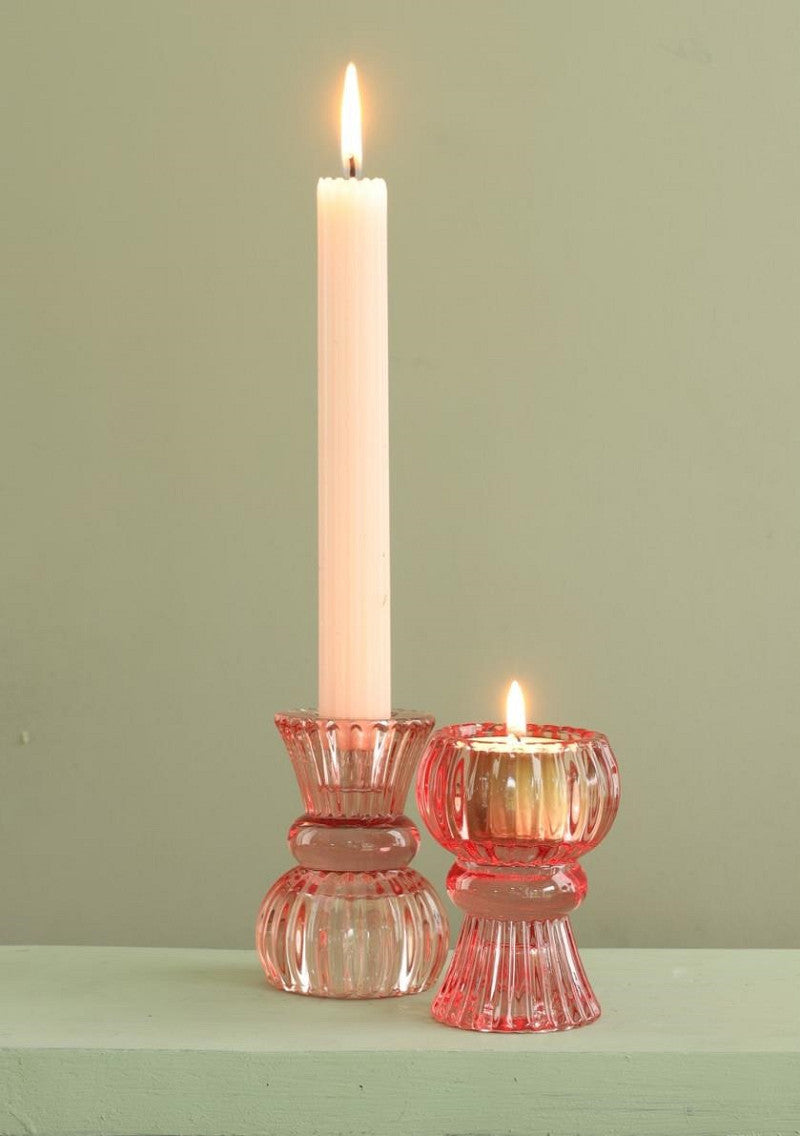 Duo candle holder Nora Ø6 x h.8 cm red