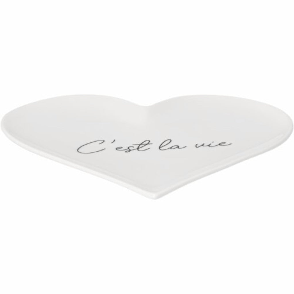 Rader Heart plate C'est la vie 15.5x15x1.2cm — Räder