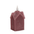 LED wax house l.6,3 w.5 h.12 cm mauve