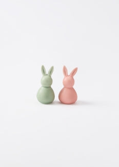 Mini bunnies on display. Apricot and green 30 pcs. — Räder