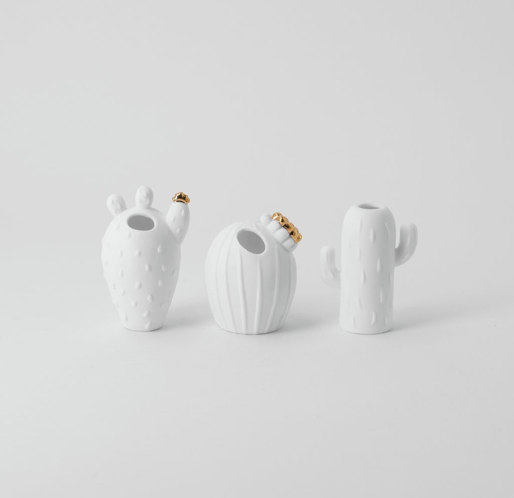 Mini cactus vases 9 Stck.(3 Designs) H.7cm — Räder