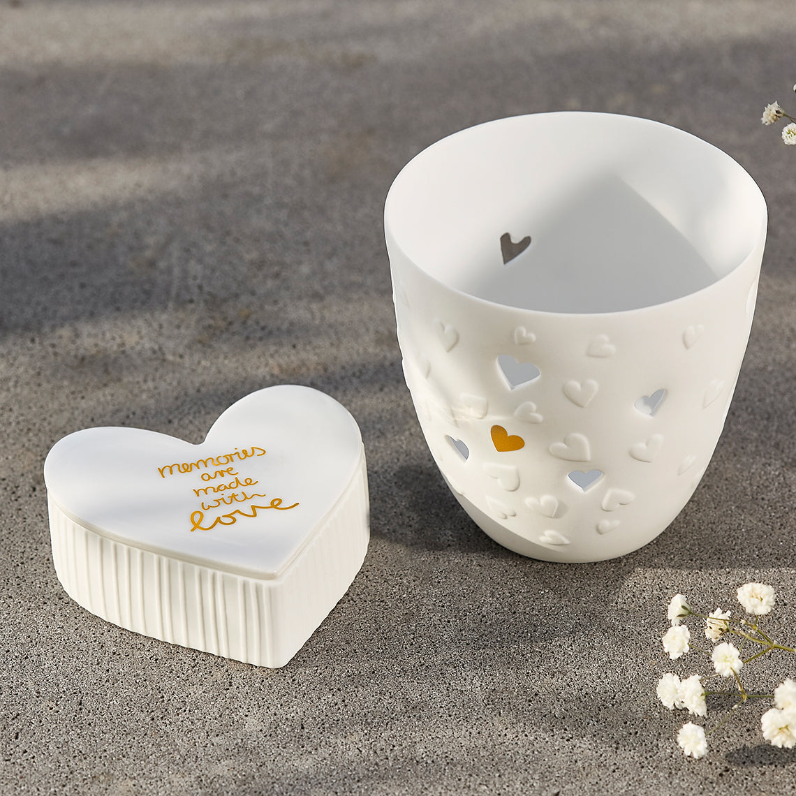 Poetry light golden Hearts
