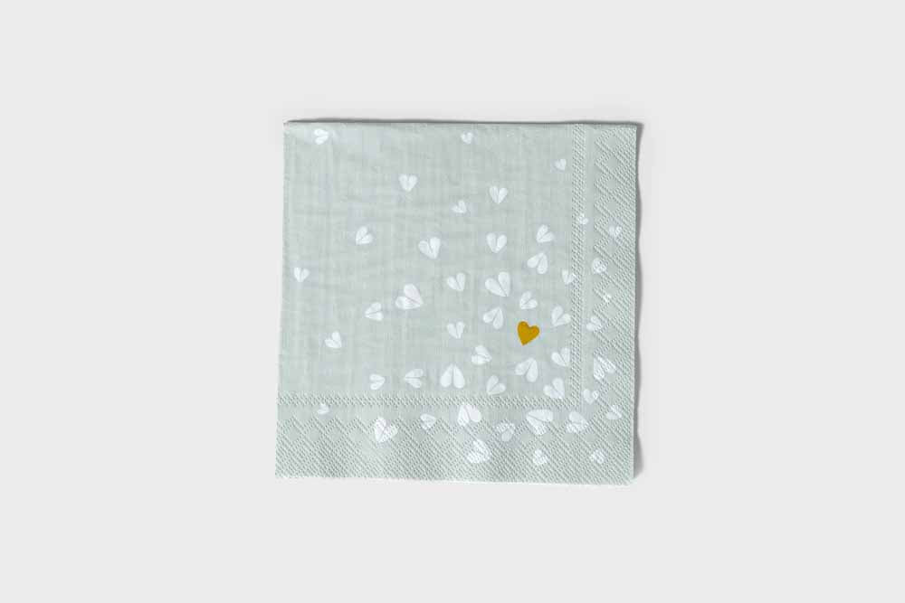 Rader Cocktail napkin golden Heart — Räder