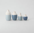 Mini bottle vases blue Set 5-8,5x3,5-4,5cm — Räder