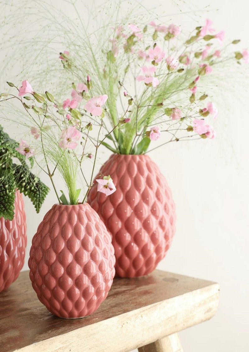 Vase Bubbles Ø11,5 h.15 cm terra pink
