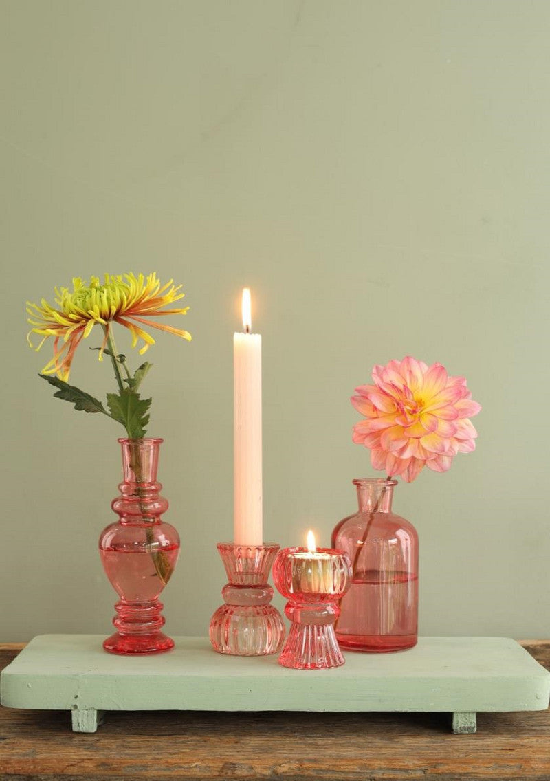 Duo candle holder Nora Ø6 x h.8 cm red