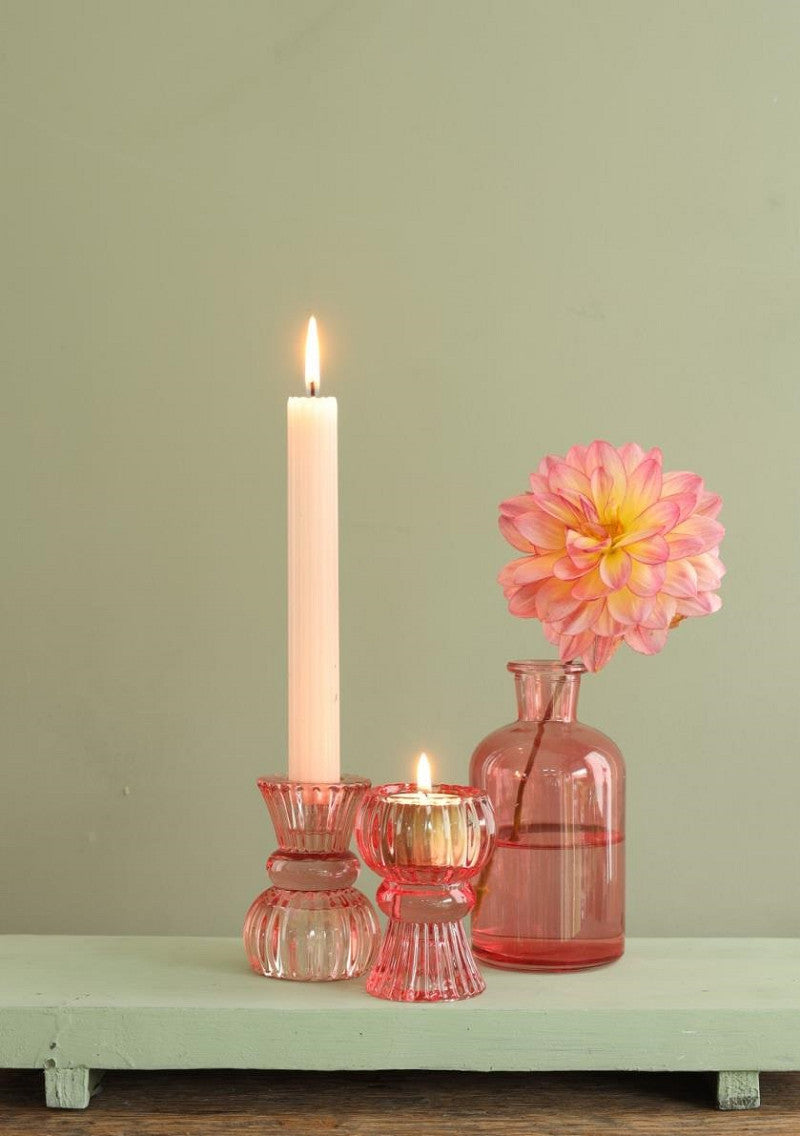 Duo candle holder Nora Ø6 x h.8 cm red