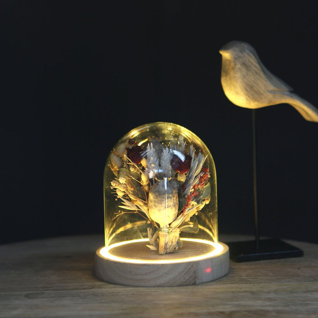 Ideas 4 Seasons LED dome with wooden base Ø12 h.13.5 cm — Ideas4Seasons