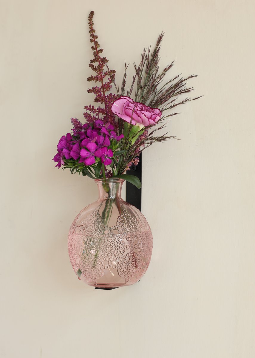 Ideas 4 Seasons Bologna bottle h.12 Ø9,5 cm light pink — Ideas4Seasons