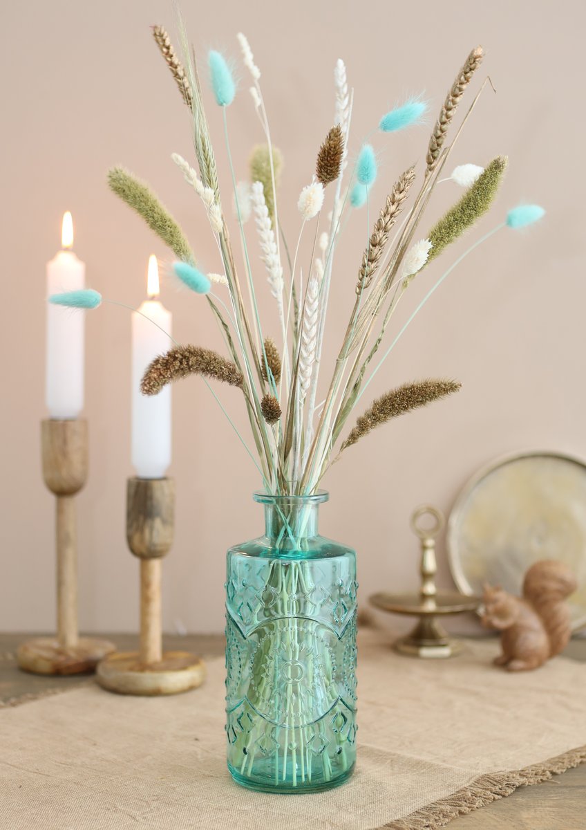 Ideas 4 Seasons Berlin bottle h.21 Ø9 cm blue — Ideas4Seasons