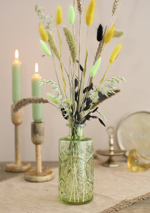 Ideas 4 Seasons Berlin bottle h.21 Ø9 cm green — Ideas4Seasons