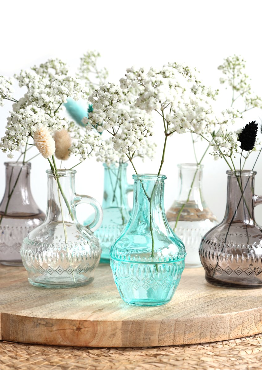 Ideas 4 Seasons Milano bottle h.10 Ø6 cm blue — Ideas4Seasons