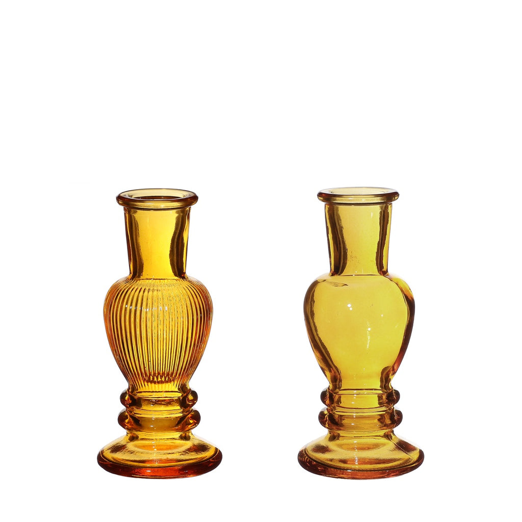 Ideas 4 Seasons Venice vase candle h.11,3 Ø5 ocre 2 ass. — Ideas4Seasons