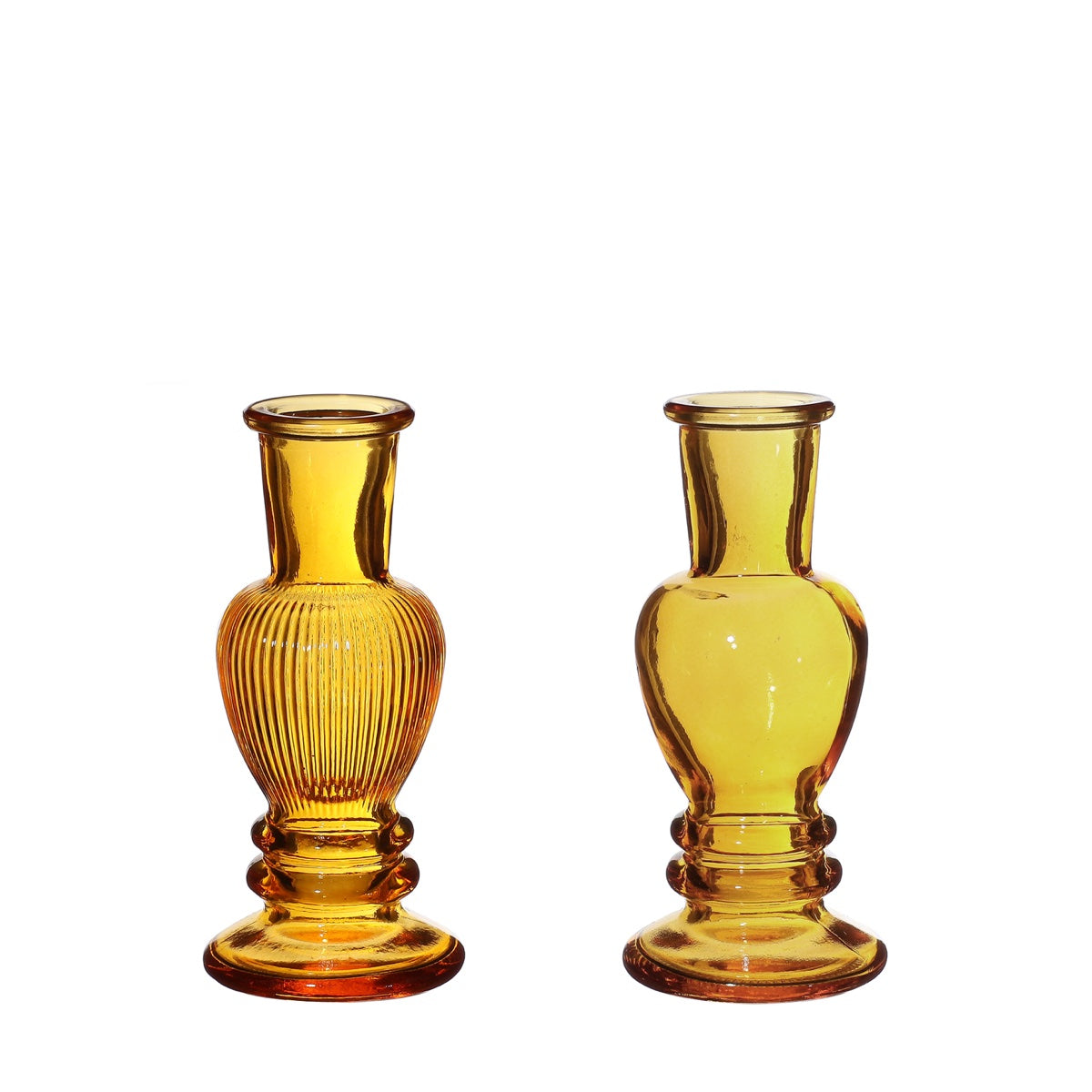 Ideas 4 Seasons Venice vase candle h.11,3 Ø5 ocre 2 ass. — Ideas4Seasons