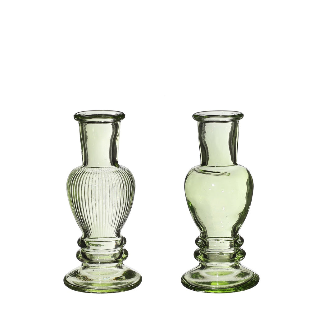 Ideas 4 Seasons Venice vase candle h.11,3 Ø5 light green 2 ass. — Ideas4Seasons