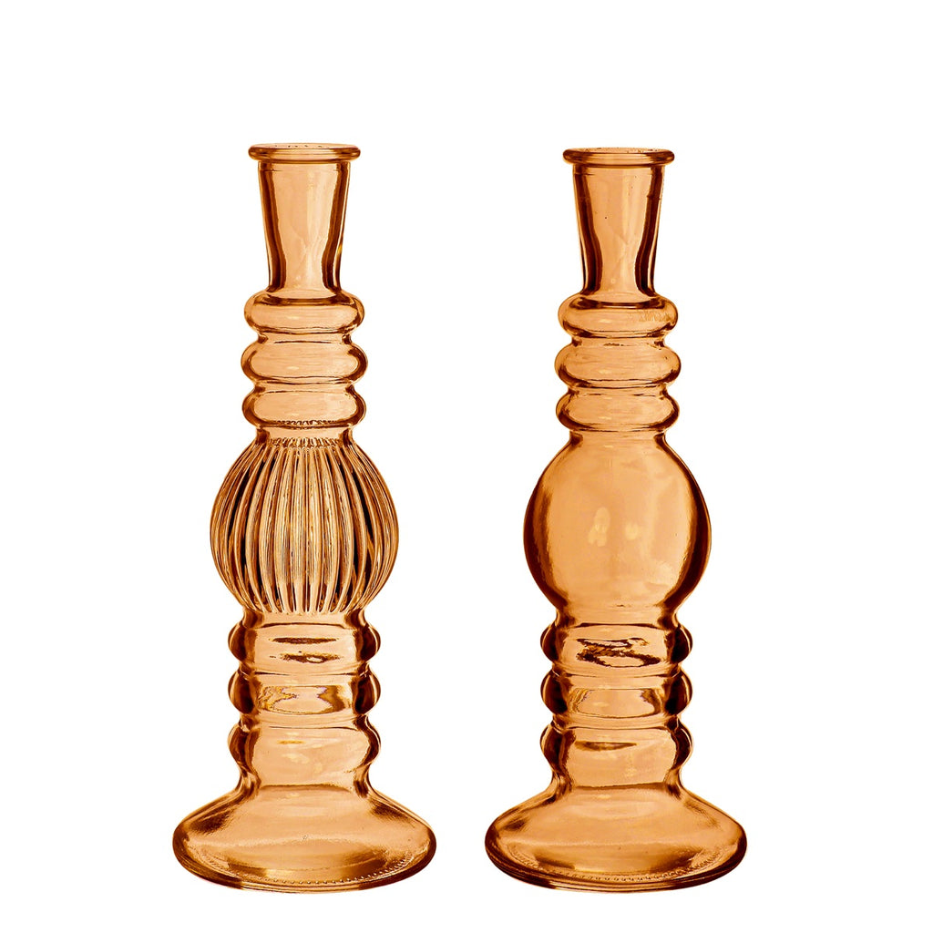 Ideas 4 Seasons Florence vase candle h.23 Ø8,5 amber 2 ass. — Ideas4Seasons