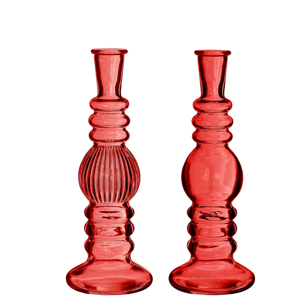Ideas 4 Seasons Florence vase candle h.23 Ø8,5 red 2 ass. — Ideas4Seasons