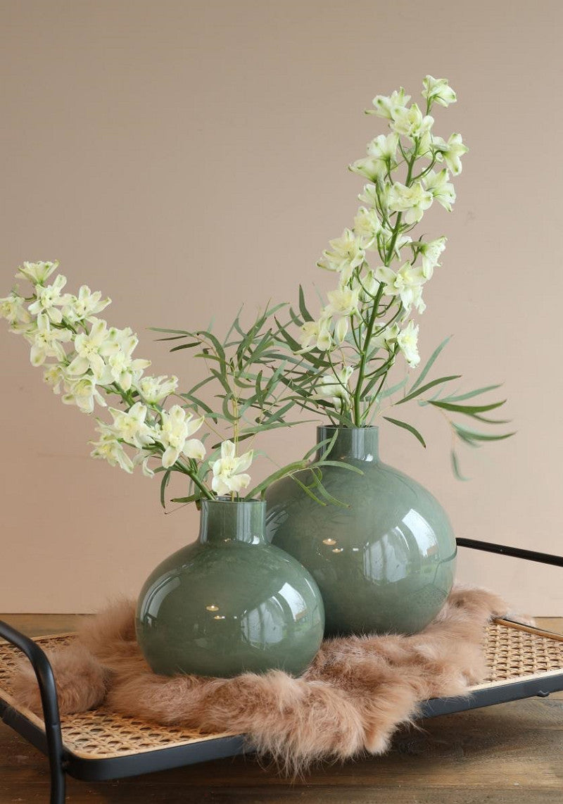 Vase Rose Ø13xh.13cm green