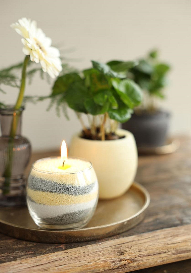 Pearlsand candle 400gr white