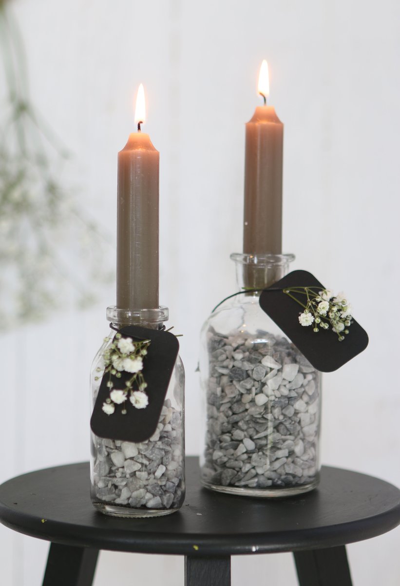 Ideas 4 Seasons Taper candle h.11 cm moss green set 7 — Ideas4Seasons