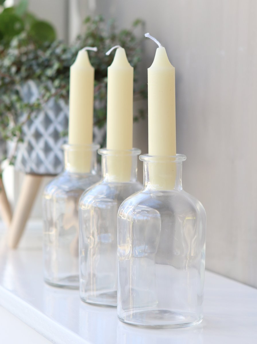 Ideas 4 Seasons Taper candle h.11 cm cream set 7 — Ideas4Seasons