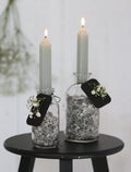 Ideas 4 Seasons Taper candle h.11 cm gray set 7 — Ideas4Seasons