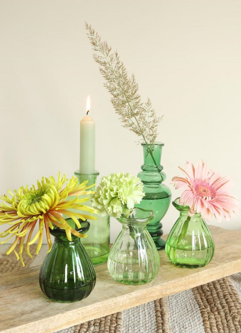 Fleur vase Ø7 h.9 cm green ass.