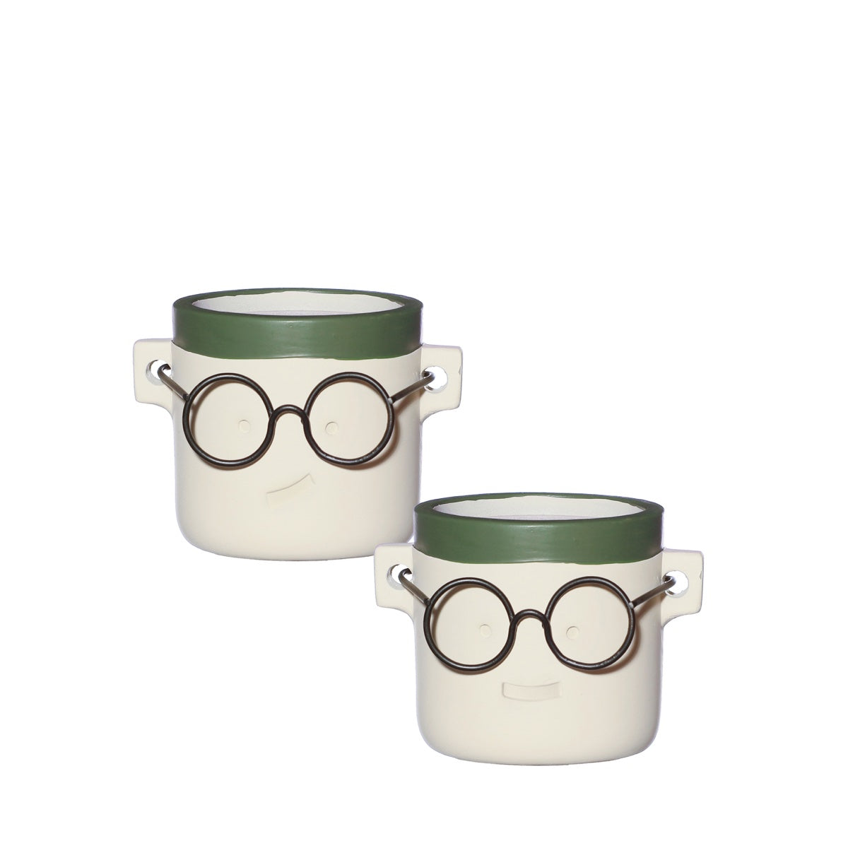 Ideas 4 Seasons Pot Harry 2 ass. l.9,5 Ø7.5 h.7 cm green — Ideas4Seasons