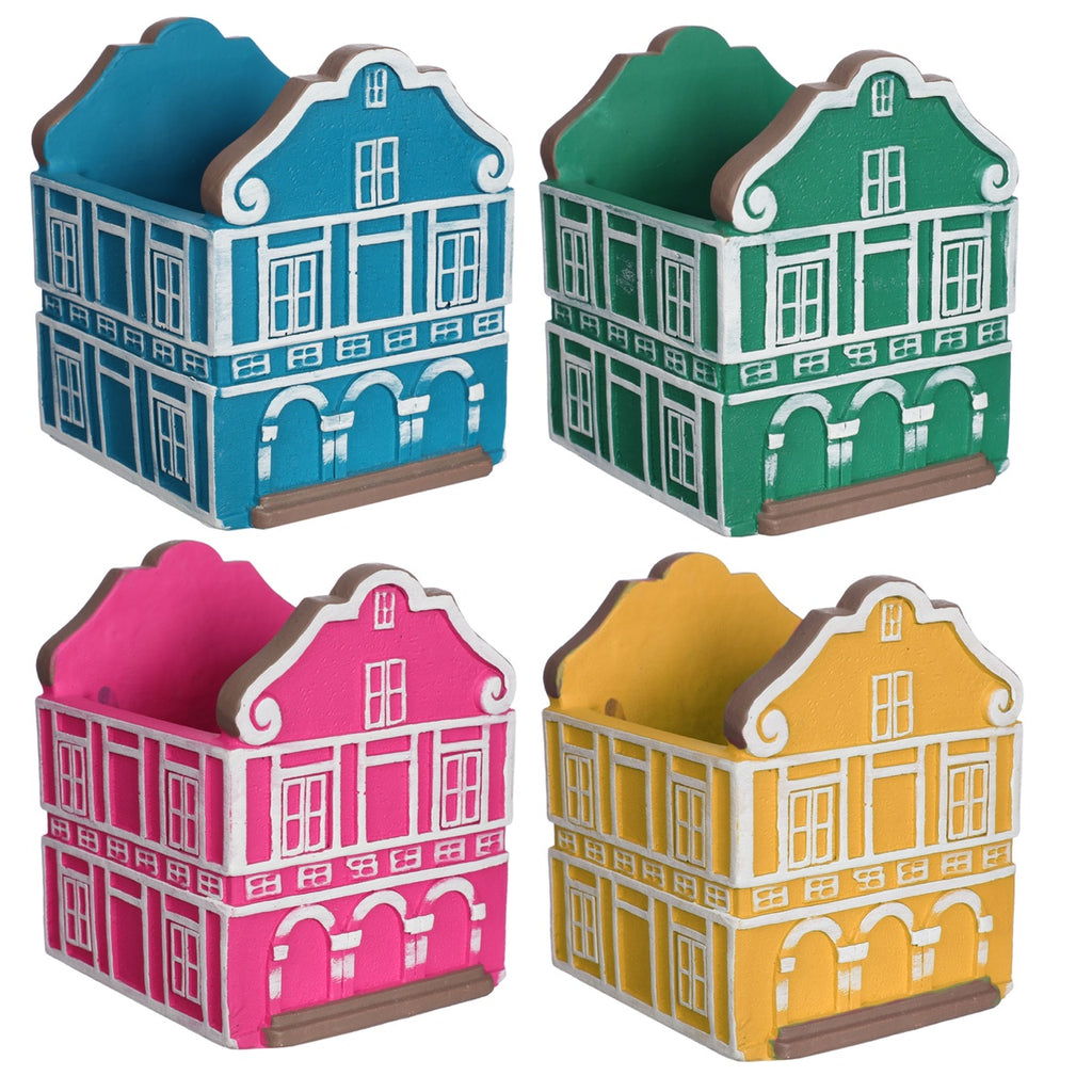 Ideas 4 Seasons Viva la Vida Houses of Curacao 4 ass. l. 11,4 w.10,7 h.13 — Ideas4Seasons