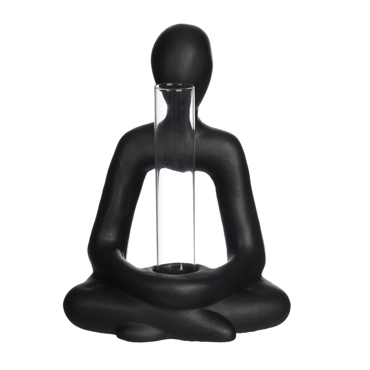 Ideas 4 Seasons Embrace pot with tube l.11,5 w.7,3 h.15,2 cm black — Ideas4Seasons