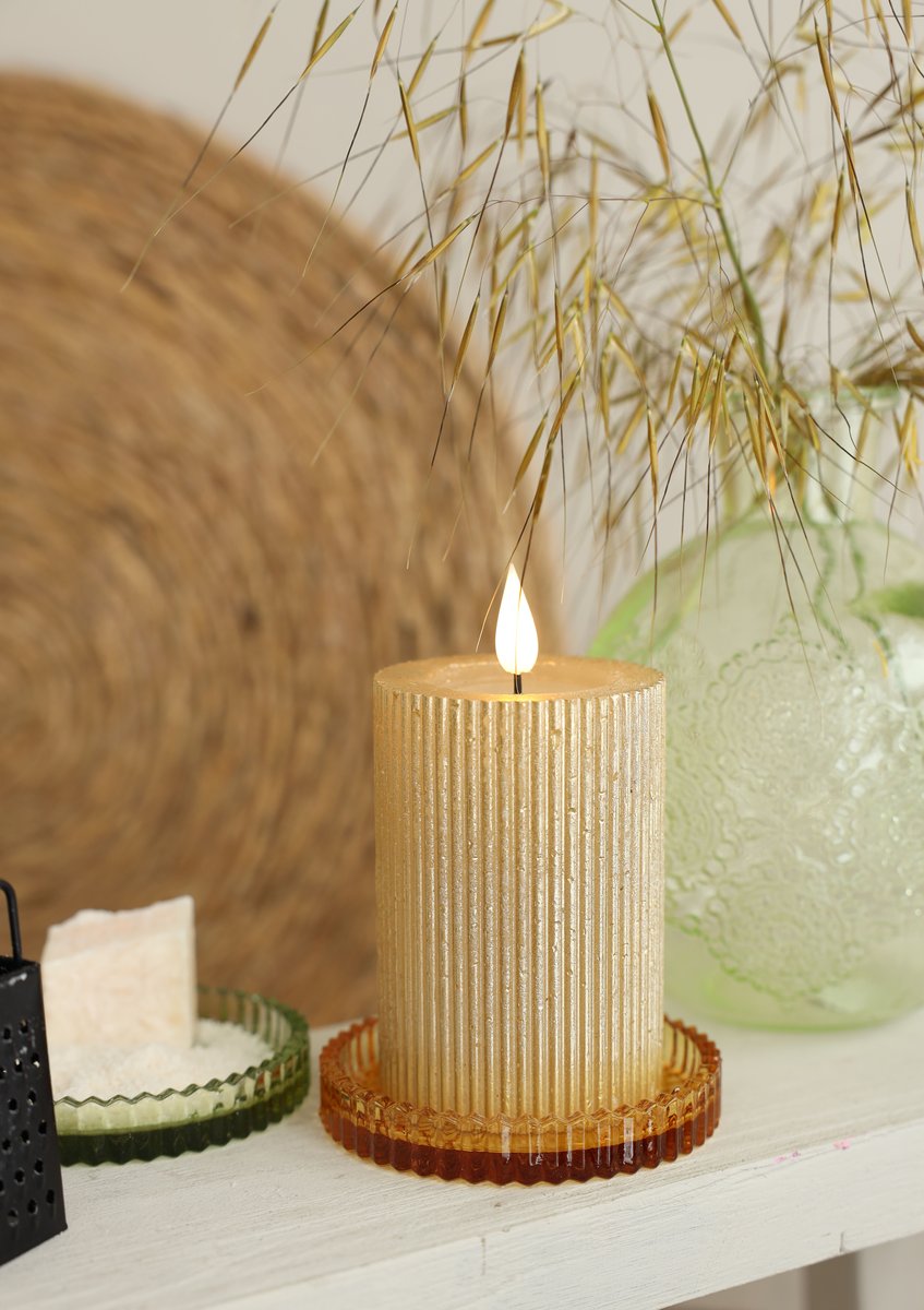 Ideas 4 Seasons Glass dishes Kate Ø10 h.6,5 cm mustard set 4 — Ideas4Seasons