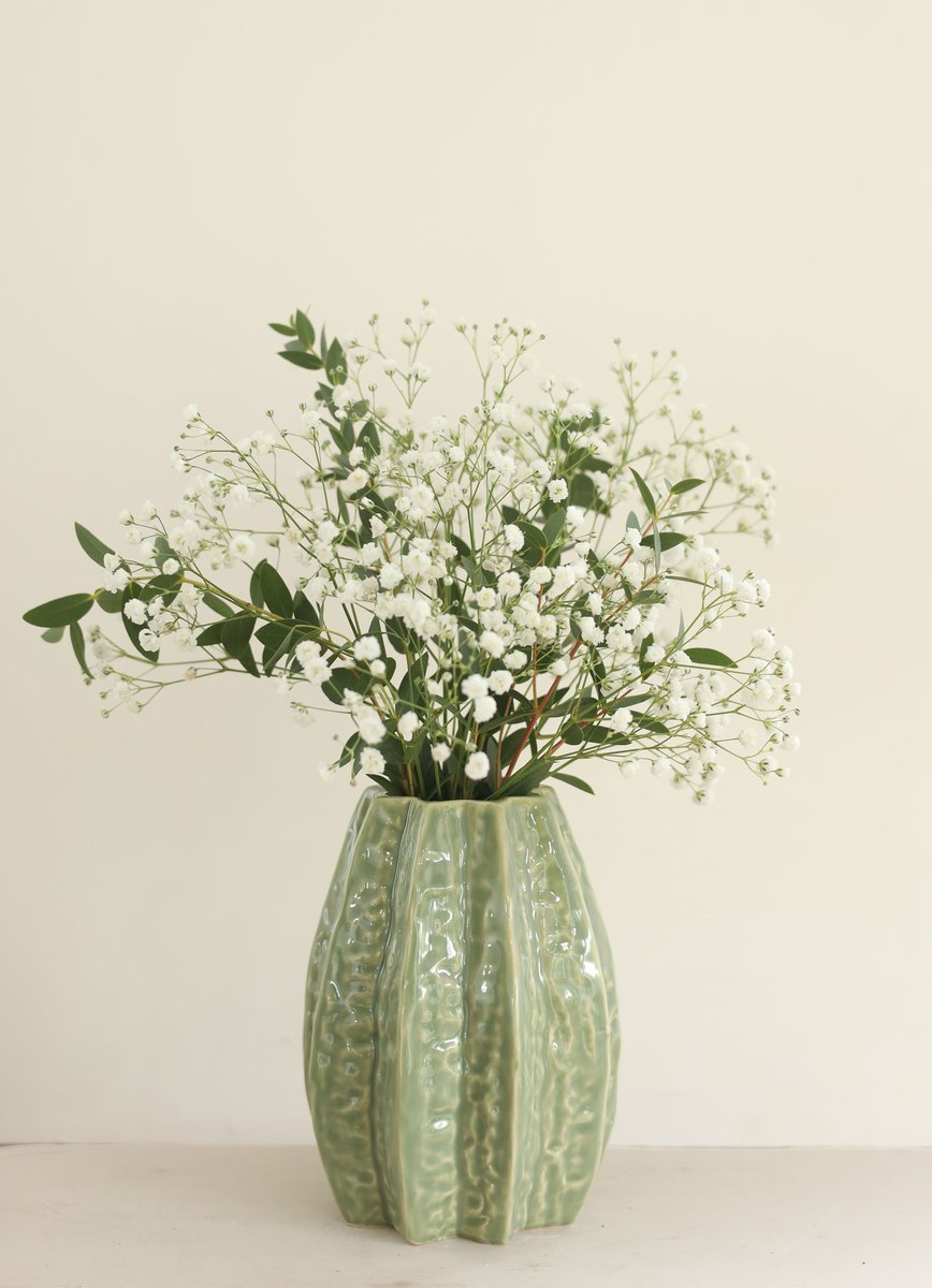 Ideas 4 Seasons Carambola Vase Ø11,5 x h.15 cm 2 ass green — Ideas4Seasons