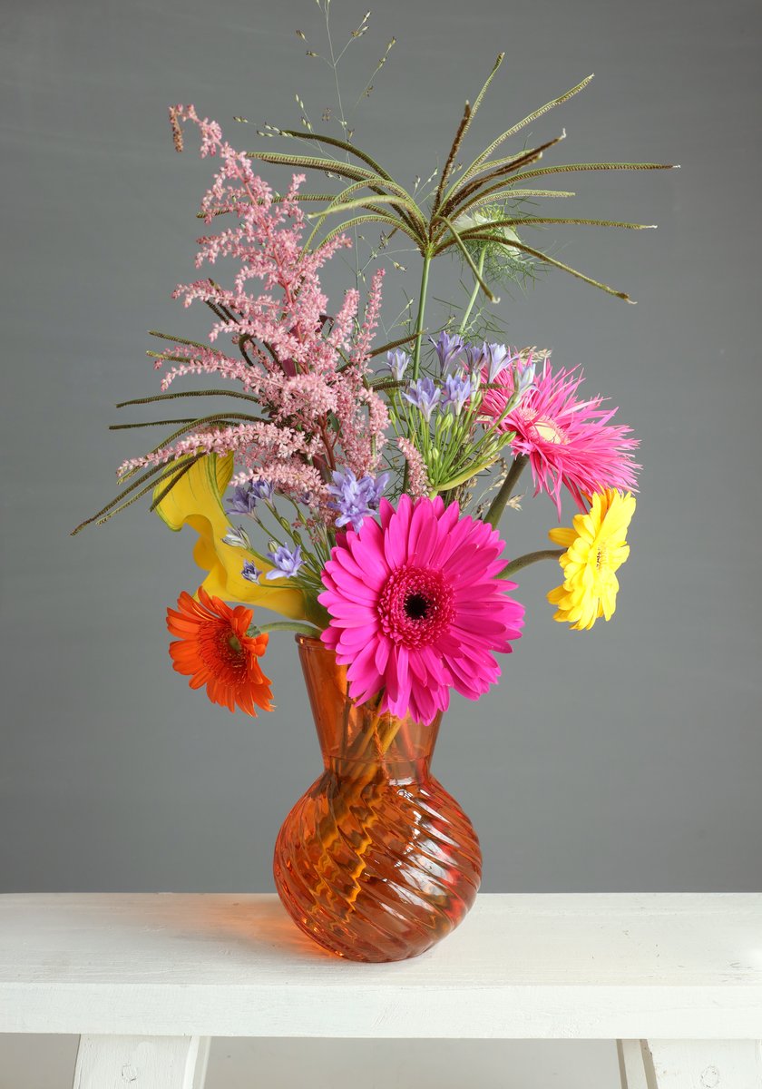 Ideas 4 Seasons Vase Kristal 3 ass. Ø13 h.18 cm orange — Ideas4Seasons